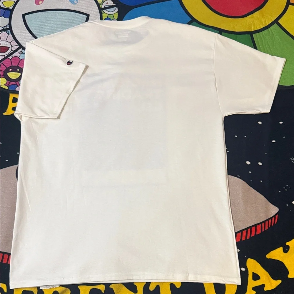 Champion Cream T-Shirt with Blue "Nacional Trading Co." Graphic - Picture 9 of 13